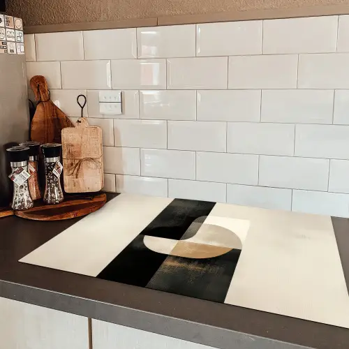 Modern - Vierkant - Vormen Inductie beschermer vinyl 3mm klein -sfeer3