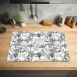 Aap - Oerwoud - Abstract - Grijs Inductie beschermer vinyl 3mm klein 276 -sfeer5