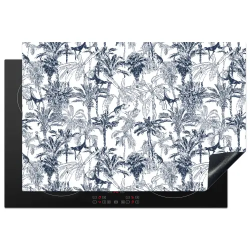 Aap - Jungle - Blauw Inductie beschermer vinyl 3mm klein 276 -3d