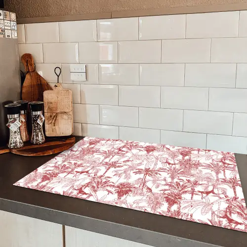 Aap - Oerwoud - Rood Inductie beschermer vinyl 3mm klein 276 -sfeer3