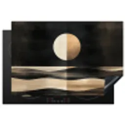 Maan - Cirkel - Goud Inductie beschermer vinyl 3mm klein -3d