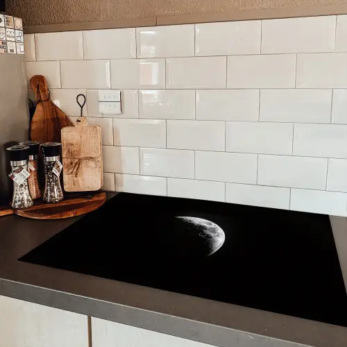 Maan - Hemel - Zwart - Schaduw Inductie beschermer vinyl 3mm klein -sfeer3
