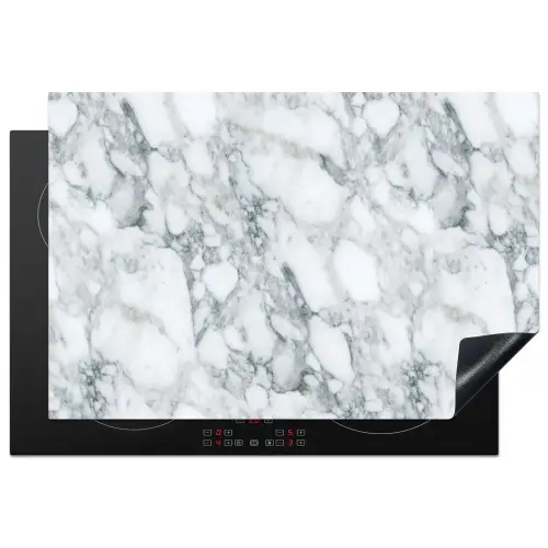 Mozaïek - Marmer - Wit - Onregelmatig Inductie beschermer vinyl 3mm klein 276 -3d