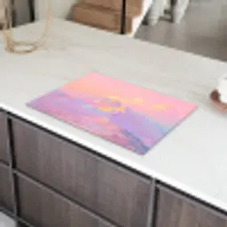 Bergtoppen - Wolken - Dromerig Inductie beschermer vinyl 3mm klein -sfeer8