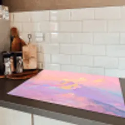 Bergtoppen - Wolken - Dromerig Inductie beschermer vinyl 3mm klein -sfeer3