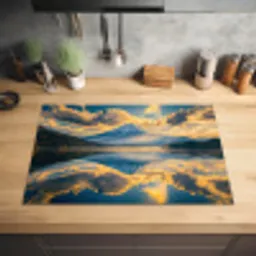 Berg - Rivier - Zonsondergang Inductie beschermer vinyl 3mm klein -sfeer5