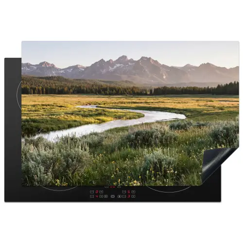 Berglandschap - Rivier - Bos Inductie beschermer vinyl 3mm klein -3d