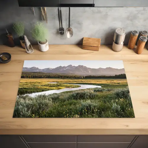 Berglandschap - Rivier - Bos Inductie beschermer vinyl 3mm klein -sfeer5