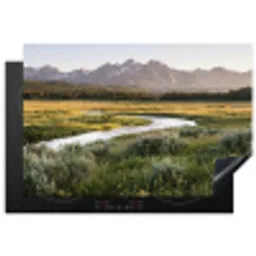 Berglandschap - Rivier - Bos Inductie beschermer vinyl 3mm klein -3d
