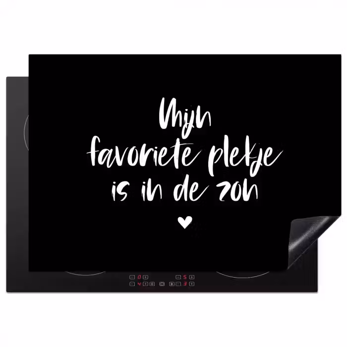 Mijn favoriete plekje is in de zon - Zomer - Tekst - Quotes Inductie beschermer vinyl 3mm middel -3d