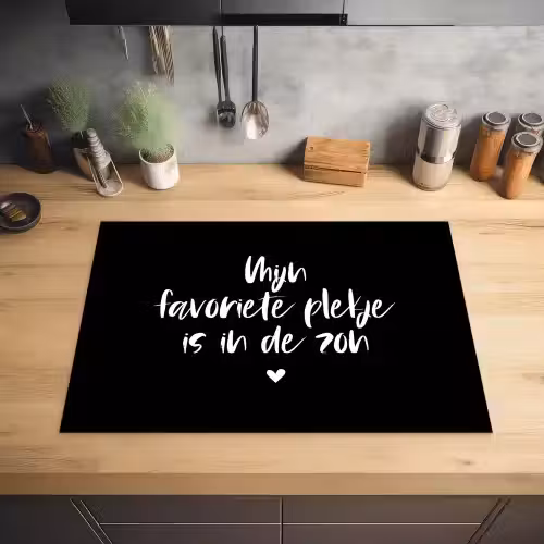 Mijn favoriete plekje is in de zon - Zomer - Tekst - Quotes Inductie beschermer vinyl 3mm middel -sfeer5