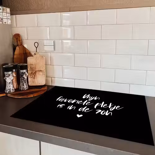 Mijn favoriete plekje is in de zon - Zomer - Tekst - Quotes Inductie beschermer vinyl 3mm middel -sfeer3