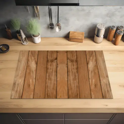 Natuurlijk Eikenhout Inductie beschermer vinyl 3mm klein -sfeer5