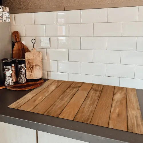Natuurlijk Eikenhout Inductie beschermer vinyl 3mm klein -sfeer3