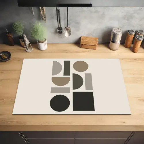 Natuurlijke tinten - Grafisch - Verticale compositie Inductie beschermer vinyl 3mm klein -sfeer5