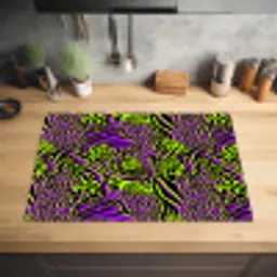 Neon - Paars - Dieren - Patroon Inductie beschermer vinyl 3mm klein 276 -sfeer5