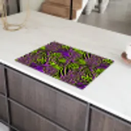 Neon - Paars - Dieren - Patroon Inductie beschermer vinyl 3mm klein 276 -sfeer8