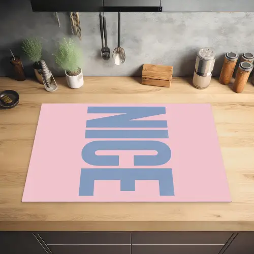 Nice - Paars - Roze Inductie beschermer vinyl 3mm klein -sfeer5