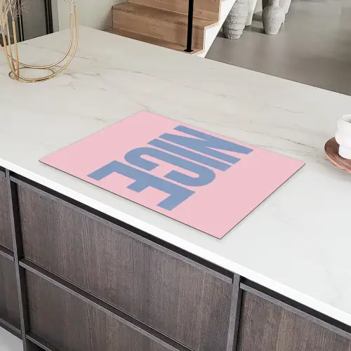 Nice - Paars - Roze Inductie beschermer vinyl 3mm klein -sfeer8