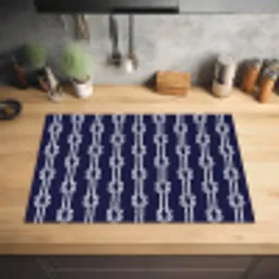 Oceaan - Touw - Blauw - Wit Inductie beschermer vinyl 3mm klein 276 -sfeer5