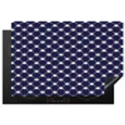 Oceaan - Schelp - Blauw - Wit Inductie beschermer vinyl 3mm klein 276 -3d