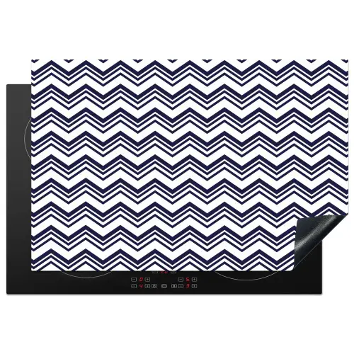 Oceaan - Golven - Blauw - Wit Inductie beschermer vinyl 3mm klein 276 -3d