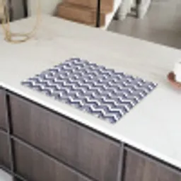 Oceaan - Golven - Blauw - Wit Inductie beschermer vinyl 3mm klein 276 -sfeer8