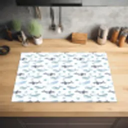 Oceaan - Walvis - Orka - Blauw Inductie beschermer vinyl 3mm klein 276 -sfeer5