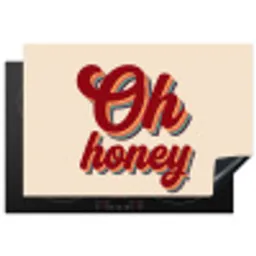 Oh honey - Rood - Schaduw Inductie beschermer vinyl 3mm klein -3d