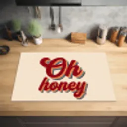 Oh honey - Rood - Schaduw Inductie beschermer vinyl 3mm klein -sfeer5