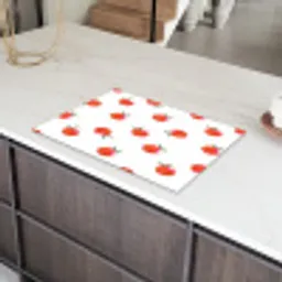 Oranje - Sinaasappel - Bloemetje Inductie beschermer vinyl 3mm klein 276 -sfeer8