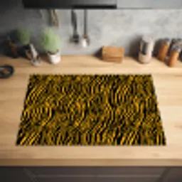 Oranje - Tijger - Zwart - Patroon Inductie beschermer vinyl 3mm klein 276 -sfeer5