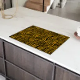 Oranje - Tijger - Zwart - Patroon Inductie beschermer vinyl 3mm klein 276 -sfeer8