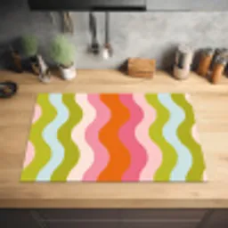 Banen - Golven - Kleurrijk - Verticaal Inductie beschermer vinyl 3mm klein -sfeer5