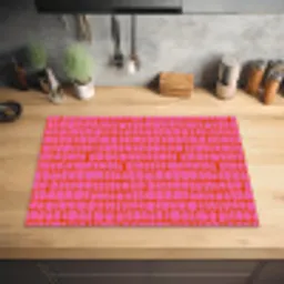 Organisch - Raster - Roze Inductie beschermer vinyl 3mm klein 276 -sfeer5