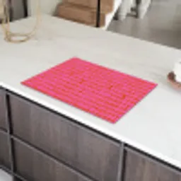 Organisch - Raster - Roze Inductie beschermer vinyl 3mm klein 276 -sfeer8