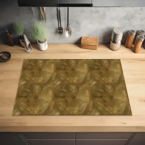 Organisch - Lijnen - Goud Inductie beschermer vinyl 3mm klein 276 -sfeer5