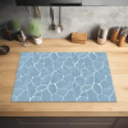 Organisch - Patroon - Blauw Inductie beschermer vinyl 3mm klein 276 -sfeer5