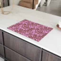 Organisch - Patroon - Roze Inductie beschermer vinyl 3mm klein 276 -sfeer8