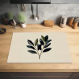 Ovaal - Olijfgroen - Simpel Inductie beschermer vinyl 3mm klein -sfeer5