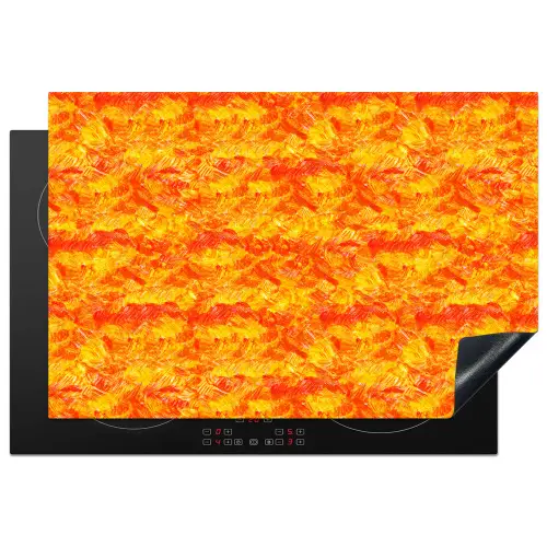 Verf - Oranje - Geel Inductie beschermer vinyl 3mm klein 276 -3d