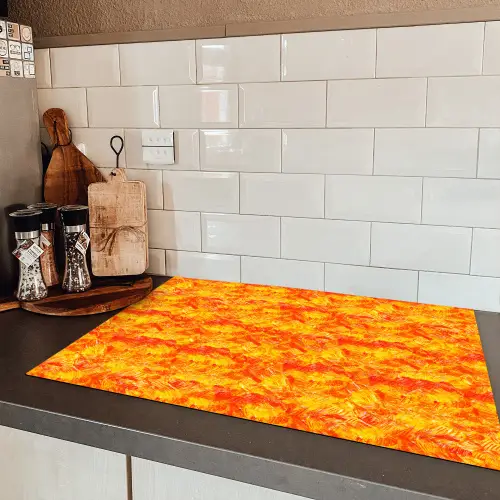 Verf - Oranje - Geel Inductie beschermer vinyl 3mm klein 276 -sfeer3