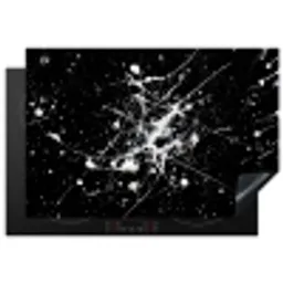 Verfspatten - Wit - Abstract - Explosie Inductie beschermer vinyl 3mm klein -3d