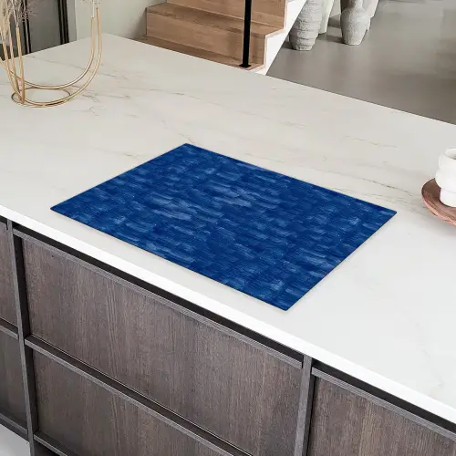 Verf - Strepen - Blauw Inductie beschermer vinyl 3mm klein 276 -sfeer8