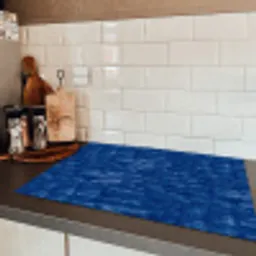 Verf - Strepen - Blauw Inductie beschermer vinyl 3mm klein 276 -sfeer3
