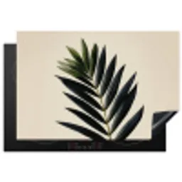 Palmblad - Donkere bladen - Subtiel Inductie beschermer vinyl 3mm klein -3d