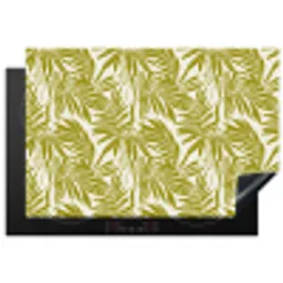 Palmblad - Patroon - Groen Inductie beschermer vinyl 3mm klein 276 -3d