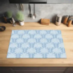 Palmboom - Modern - Blauw Inductie beschermer vinyl 3mm klein 276 -sfeer5