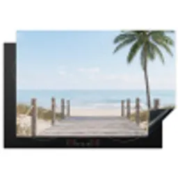 Palmbomen - Pad - Horizon Inductie beschermer vinyl 3mm klein -3d