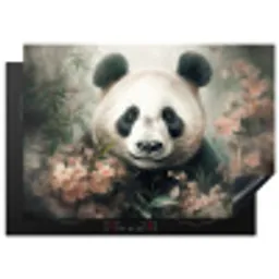 Panda - Dieren - Bloemen - Planten Inductie beschermer vinyl 3mm middel -3d